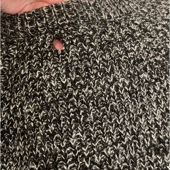 H&M - Sweater Braided Cable Knitting Black | White | Grey Size L - Picture 5 of 10